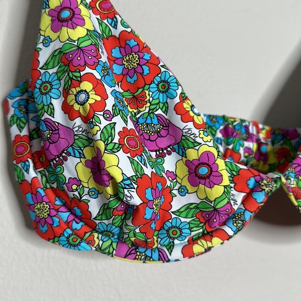 VDM The Label retro floral underwire bikini top NWT - Picture 5 of 6